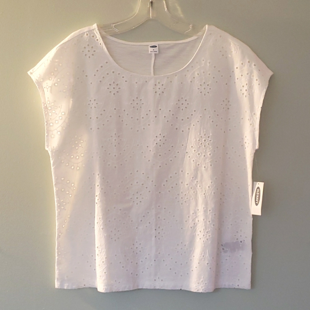 NEW Loose Fitting Sheer White Tee - Size S